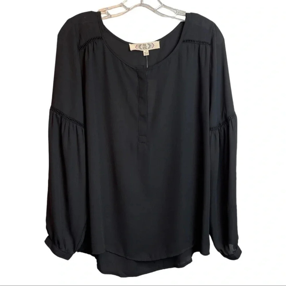 Pink Rose long sleeve blouse‎